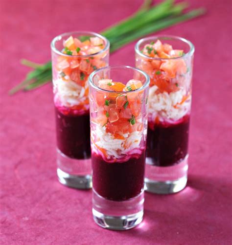 soupe betterave dans verrine