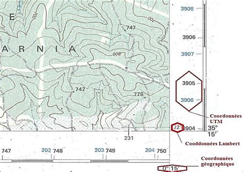 Carte topographique mettant en évidence les zones de pâturage autour de Cavaillac