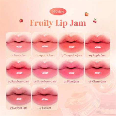 Vue d'ensemble de la gamme de couleurs disponibles pour le Dasique Fruity Lip Jam
