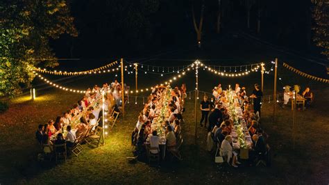 Schéma illustrant la disposition idéale des espaces pour un mariage en extérieur