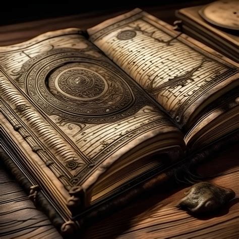 Illustration thématique : un ancient grimoire ouvert au milieu d'une forêt mystique, orné de lierre symbolique.