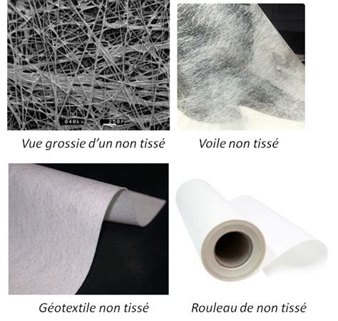Comparaison visuelle des grammages de voile non tissé