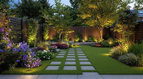Illustration d'un jardin structuré avec des zones d'ombre et de lumière pour différentes espèces