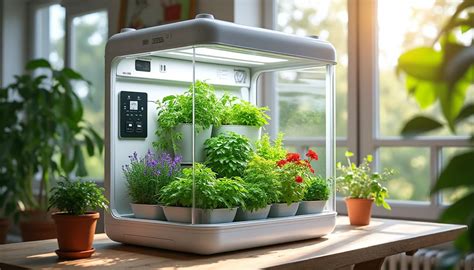 Schéma conceptuel d'un robot FarmBot dans une serre connectée