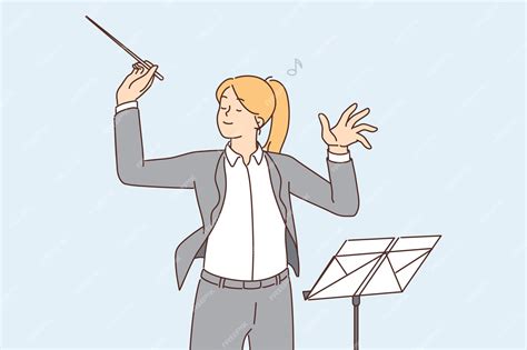 Illustration d'un chef d'orchestre dirigeant un orchestre