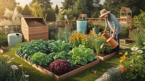 illustrations de méthodes de jardinage respectueuses de l'environnement