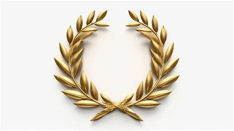 Couronne de laurier dorée sur une tête