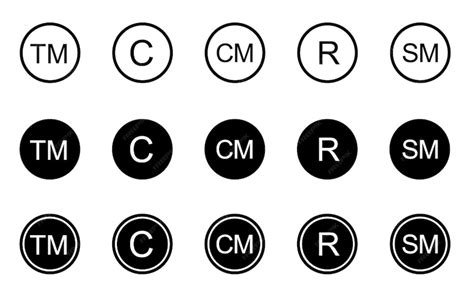 Illustration des symboles de propriété intellectuelle (copyright, marque déposée)