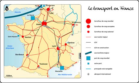 Carte des flux de transport de déchets en France