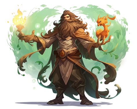 Illustration d'un druide de la Flamme dans World of Warcraft