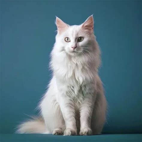 Portrait d'un Angora Turc au pelage soyeux et élégant