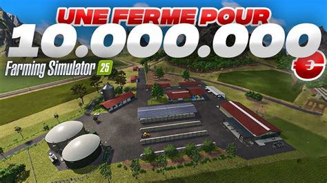 Vue d'ensemble d'une ferme moderne dans Farming Simulator 17 avec des équipements spécialisés