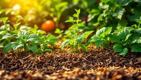 Schéma illustrant les quatre effets bénéfiques du paillage au foin sur la structure du sol