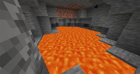 Lava and water interaction in Minecraft