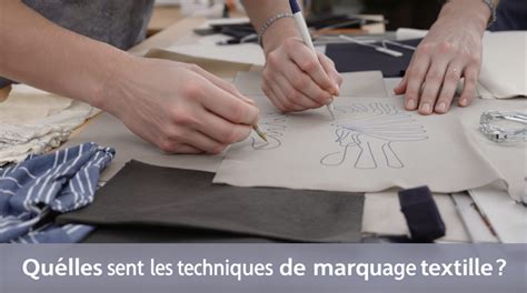 Schéma comparatif des techniques de marquage textile