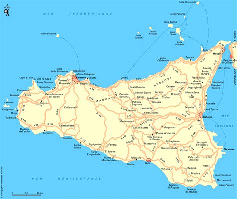 Carte de la Sicile