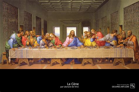 Tableau de la Cène avec fruits et légumes