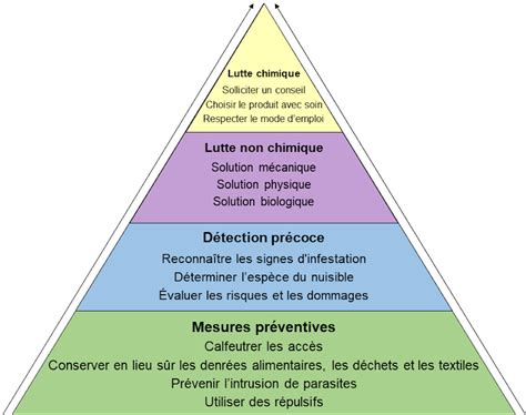 Diagramme des étapes de lutte intégrée contre les cochenilles