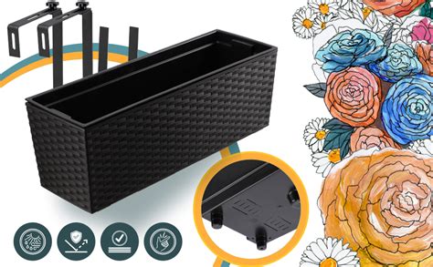 Schéma technique montrant les dimensions d'un support de jardinière (50x25x12 cm)