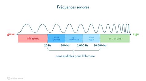 Illustration d'un spectre sonore avec différentes fréquences