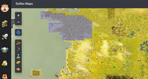 Capture d'écran de la carte des ressources DofusDB montrant les points de récolte