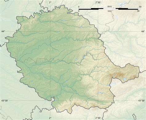 Plan du Tarn avec les emplacements des centres de formation mentionnés