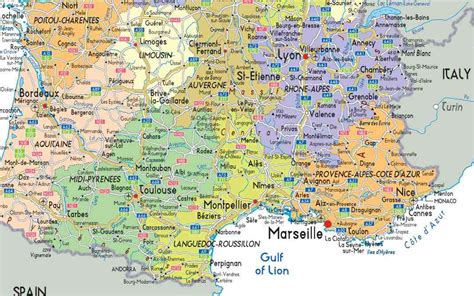 carte des marchés du Sud de la France