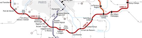 Schéma de la Ligne 15 Sud du Grand Paris Express