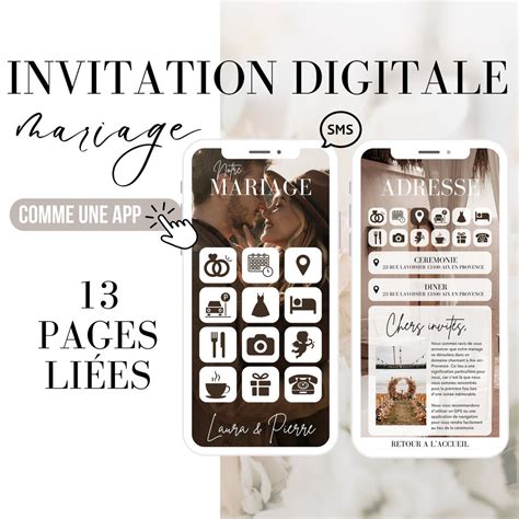 Invitation numérique sur le thème tropical avec des illustrations de palmiers et d'hibiscus