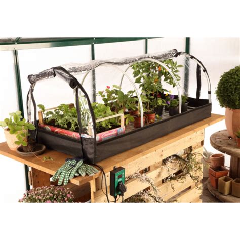 Mini-serre avec tapis chauffant pour boutures