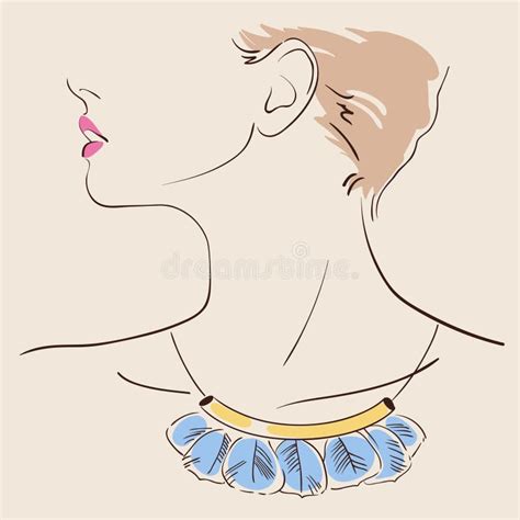 Illustration ancienne de bébé portant un collier