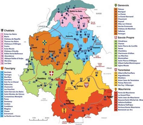 Carte des fruitières historiques en Savoie