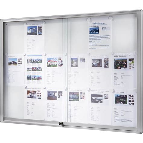 Vitrine d'affichage avec cadre bleu