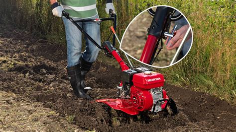 Motobineuse sur terrain plat