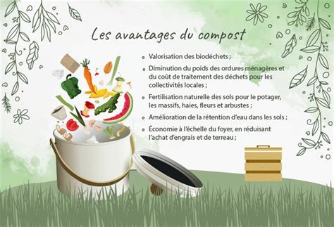 infographie expliquant les avantages du compostage