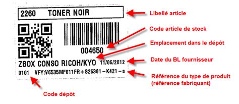 Exemple d'étiquette de référence sur un composant électronique