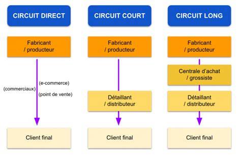 Schéma des circuits courts et de la vente directe