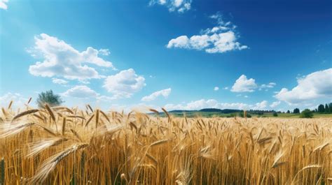 Champ de blé mûr sous un ciel ensoleillé
