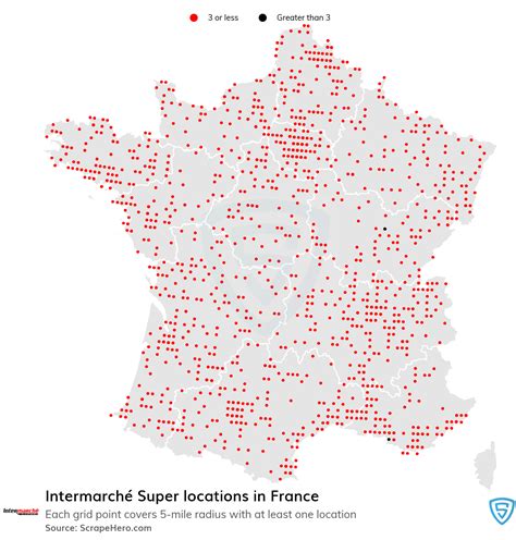 carte des magasins Intermarché dans la région parisienne