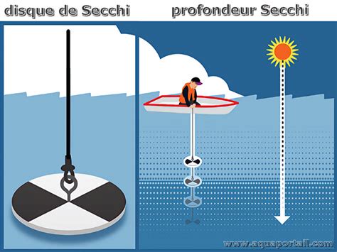 Utilisation d'un disque de Secchi pour mesurer la concentration de la biomasse