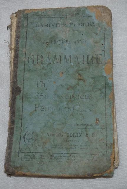 Ancien livre de grammaire ou de dictionnaire de patois
