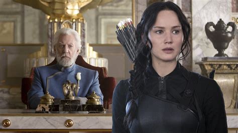 Katniss Everdeen et le Président Snow se faisant face
