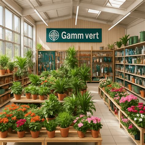 magasin Gamm Vert avec des produits de jardinage et des semences