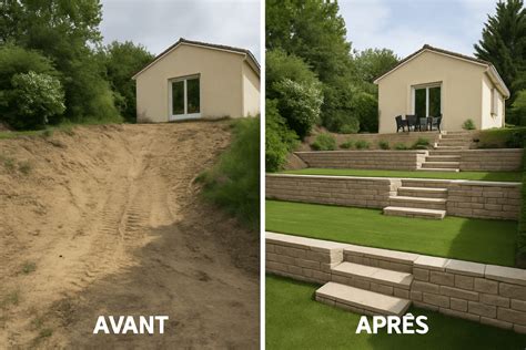une débroussailleuse dorsale moderne utilisée sur un terrain en pente