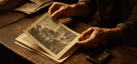 Ancienne gravure représentant une main