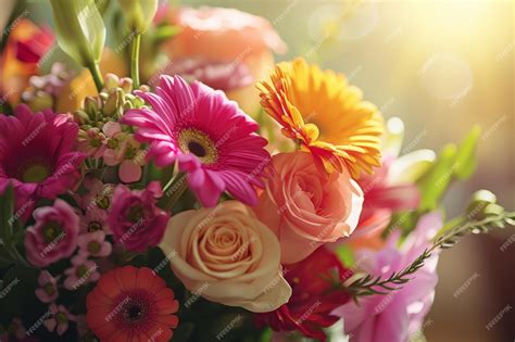Bouquet de fleurs colorées