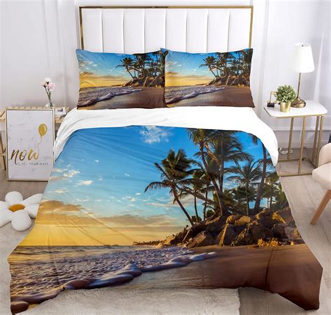 Housse de couette avec motif hibiscus