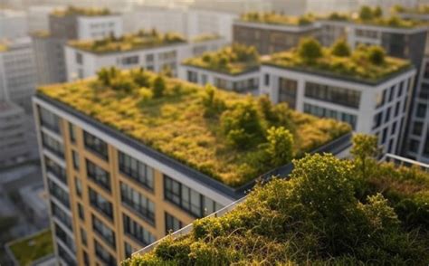 Toiture végétalisée sur un immeuble parisien