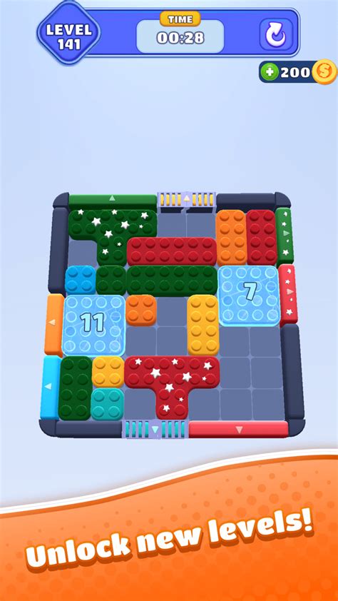 Capture d'écran de Gem Away: Block Jam Puzzle avec des gemmes colorées et des portes correspondantes