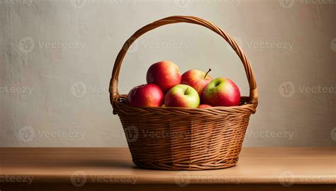 Panier rempli de pommes variées